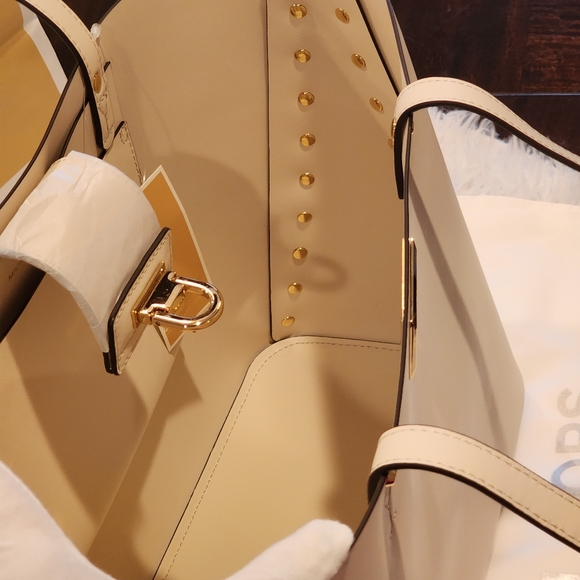 Michael Kors Women's Manhattan Smooth Leather Shoulder Tote Bag/Lt Cream/NWT/ - Picture 10 of 17